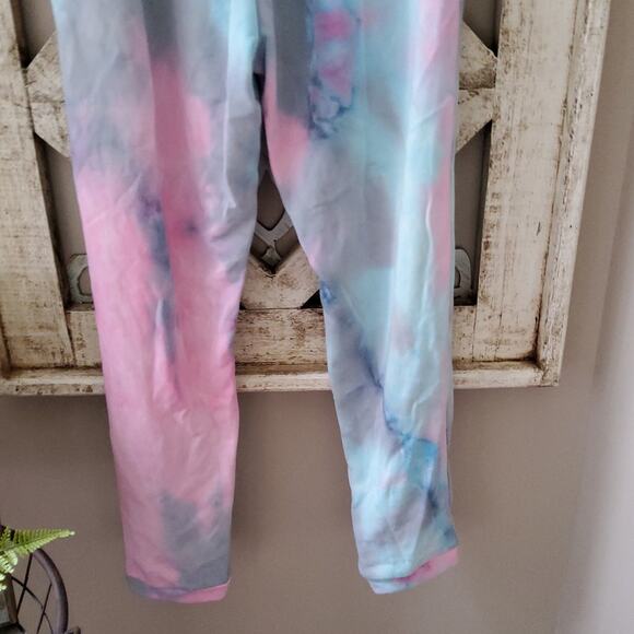 VCI Women's Off the Shoulder Knit Crop Jumpsuit in Pastel Tie Dye - Picture 9 of 10